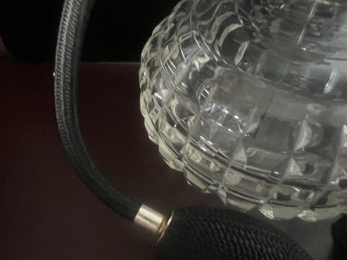 Porte- de Parfum Verre Gravé Avec Pompe Grande Format Original Vintage
