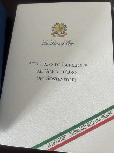 🔴 LA LIRA D'ORO scatola moneta con diamante astuccio custodia GARANZIA