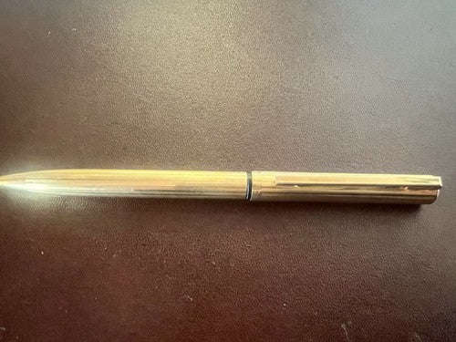 🔴 AURETTA penna sfera By Aurora dorata Italia scrive vintage ANNI 1970 A