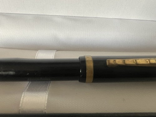 Waltham Stylo-Plume Stylo à Plume Celluloid Noire à Levier Écrit Vintage 1930