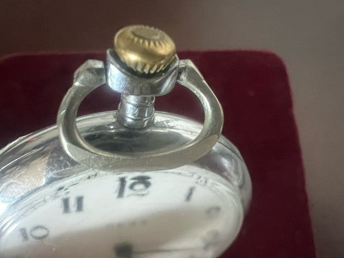 🔴 REGA orologio tasca uomo carica manuale fondello millerighe funziona vintage