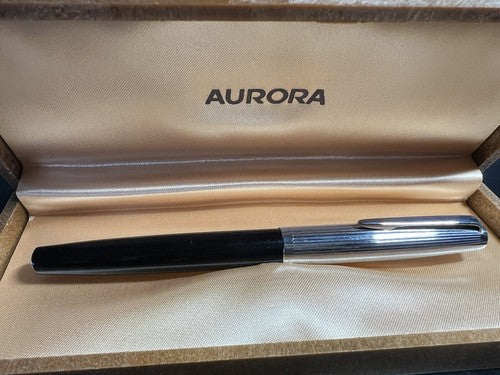🔴 AURORA Füllfederhalter mit Goldfeder, Duo-Tintenpatronen (2 Patronen), Etui 