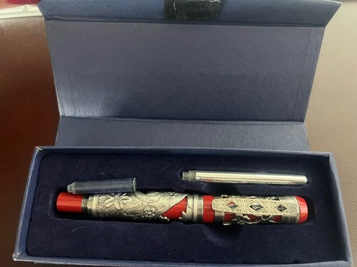 Moulin Rouge Stylo-Plume Stylo à Plume Laque Cartouche Ridium Point Utilisé