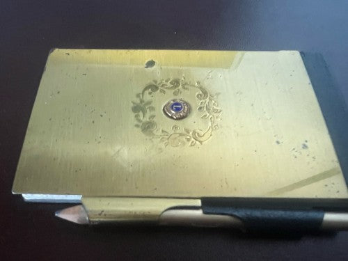 Lion's Club Notepad Golden With Coat-of-Arms & Pencil Vintage L 7 H 11