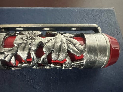 🔴 MOULIN ROUGE penna stilografica lacca rossa cartuccia ridium Point mai usata