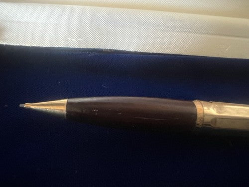 🔴 BALLOGRAF mechanical pencil gold metal wood writes vintage 12 