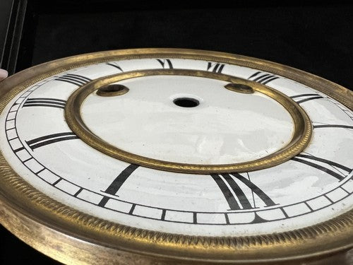 🔴 QUADRANTE orologio pendolo muro parete smalto doppio bordo ottone perni