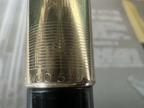 Pen Co Pen Fountain Pen 53 Pen Diamond Gold 14 KT Vintage Penco A