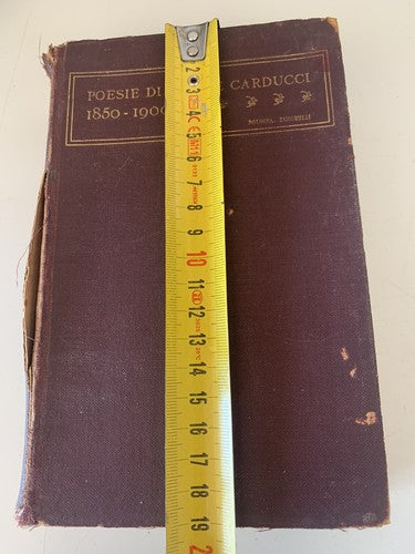 Livre Poèmes De Giosue'Carducci Zanichelli Bologne Vintage 1943