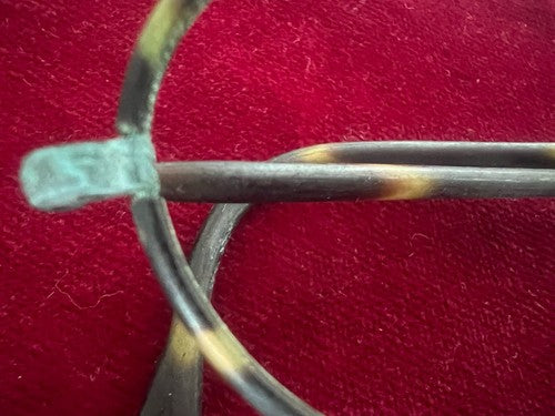 🔴 Montatura OCCHIALI ANTICHI metallo bachelite leggeri Chaplin 1800 n.3