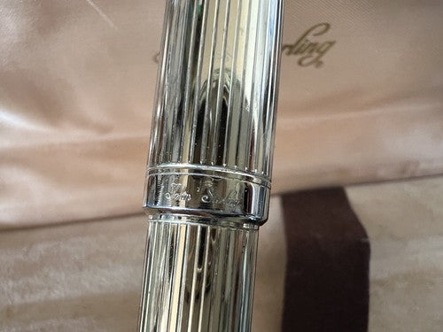 🔴 JHON STERLING penna stilografica laminata oro IRIDIUM POINT SPECIAL cartuccia