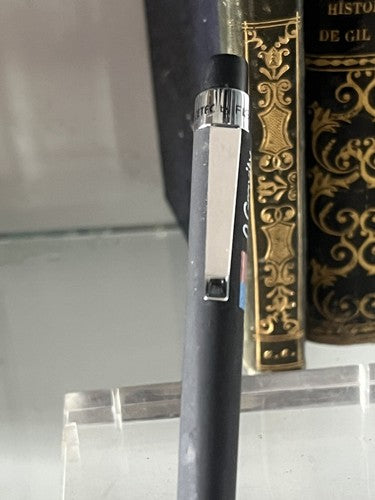 🔴 FISCHER Spacetec penna sfera nera meccanismo a pulsante scrive, vintage