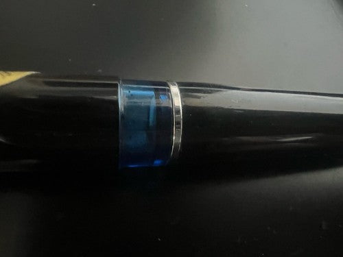 Stylo Plume KAWECO 500F Noir Piston Ovale Bleu Vintage 1970 ÉCRIT