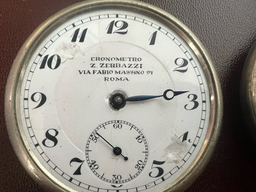 Ultra Montre Poche Chronomètre ZERBAZZI Manuel De Examen Pièces Vintage 