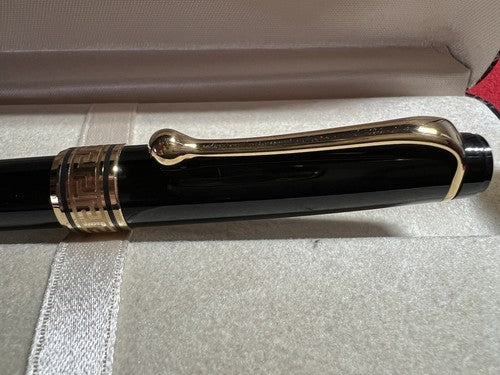 Aurora Stylo-Plume Sphère Auroloid Optima Noire Profils Laminés Or Garantie 