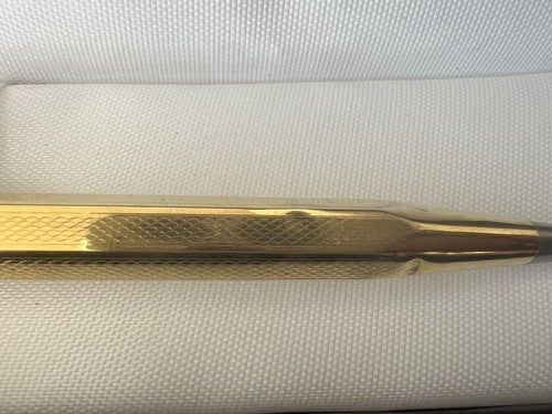 🔴 PERFECTOR matita meccanica cesellata LAMINATO ORO guillochè vintage