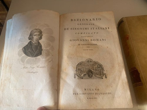 🔴 DIZIONARIO SINONIMI E CONTRARI Abate Antichi libri Giovanni Romani 1825