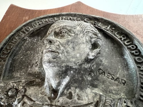 🔴 Military Crest CESARE 12 ARTILLERY REGIMENT Rimini group 1984 bronze 