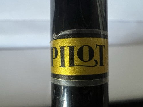 🔴 PILOT penna stilografica nera pennino F profili dorati scrive vintage 1970