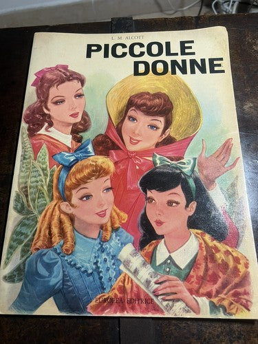 🔴 Buch LITTLE WOMEN, Alcott, farbiger Karton, L 24 H 32, VINTAGE 