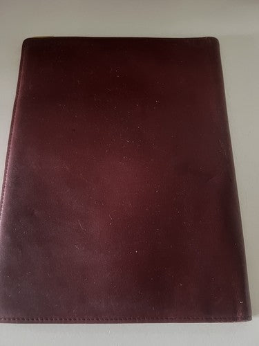 Cartier Port Agenda Monogrammè Document Holder Leather Burgundy Vintage