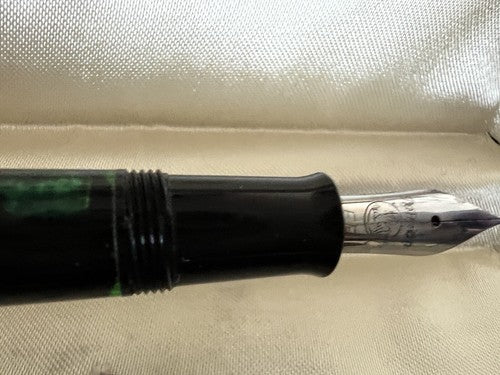 🔴 PELIKAN M250 penna stilografica nera PISTONE inchiostro SCRIVE antica scatola