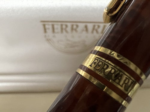 Ferrari Stylo-Plume Stylo à Plume Laque Effet Bois Iridium M A Cartouche