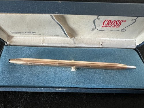 🔴 CROSS penna sfera Century classic placcata ORO scrive scatola istruzioni A