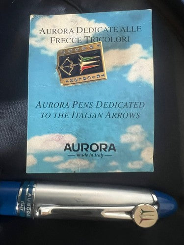 Aurora Pen Fountain Pen Ipsilon Arrows Tricolori Brooch Cartridges Box 