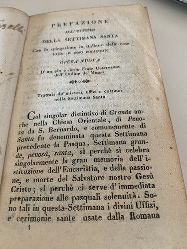 🔴 Buch KARWOCHE Latein und Volkssprache Franziskanerorden Minor antiker 1854 