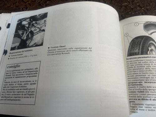 Renault expace Booklet Car Use and Maintenance IN Italian Original Vintage