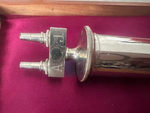 Vintage 1800 Medical Chest Aspirator Doctor Pleura Lungs Case
