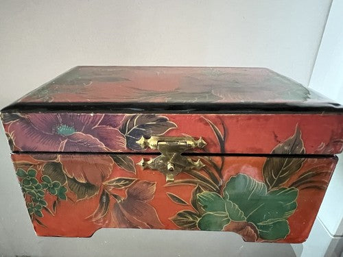 Boîte à Bijoux Chinoise Bois Décoration Coffret Trésor Trousse Vintage 13