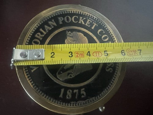 🔴 Großer englischer Navigationskompass aus Messing im viktorianischen Stil 