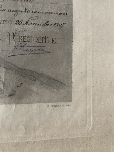 Regno Italie Vittorio Emanuele III Tir Signe Torino Concorso Officiels 1907