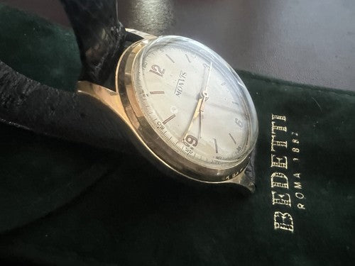 🔴 MONVIS orologio uomo automatico 35,5 mm Swiss Made vintage '60