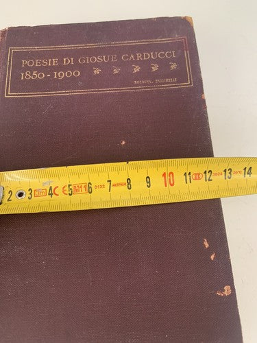 Book Poems By Giosue' Carducci Zanichelli Bologna Vintage 1943