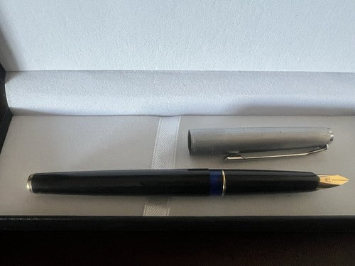 🔴 PELIKAN Füllfederhalter 21 Silvexa 14 KT Goldfeder mit Vintage-Tintenpatrone 