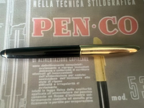 PEN CO Pluma Stilográfica 53 Punta De Diamante 14 kt GOLD Vintage Penco A 