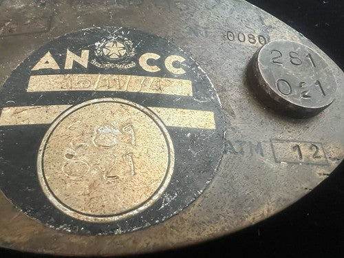 Plaques Ancc Fram Italienne Médailles Métal Armoiries Vintage Numérotés