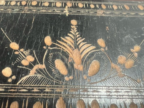 🔴 Scatola legno INTARSIO cofanetto con serratura 19x11,5 altezza 6 cm vintage