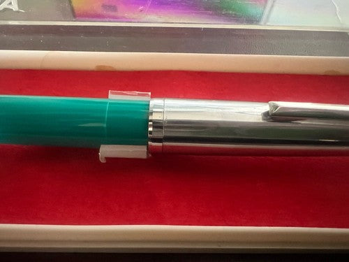 Auretta Pen Fountain Pen By Aurora Turquoise Italian Cartridges Vintage 1970