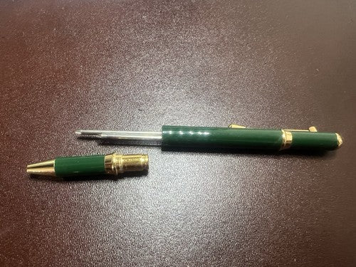 🔴 KELERMES penna stilografica e sfera 2 colori lacca verde smeraldo scrivono