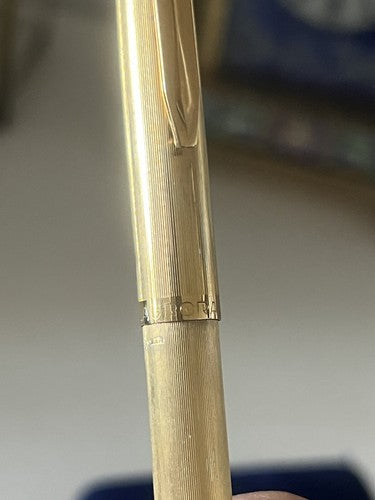 Aurora Stylo-Plume Sphère Argent Massif 925 Plaqué Or 9 Carat, Écrit 