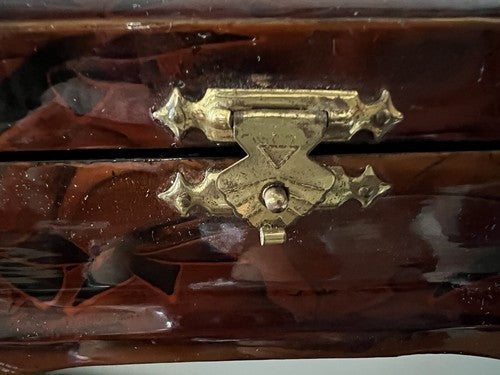 Boîte à Bijoux Chinoise Bois Plume Et Coffret Trésor Trousse Vintage 6