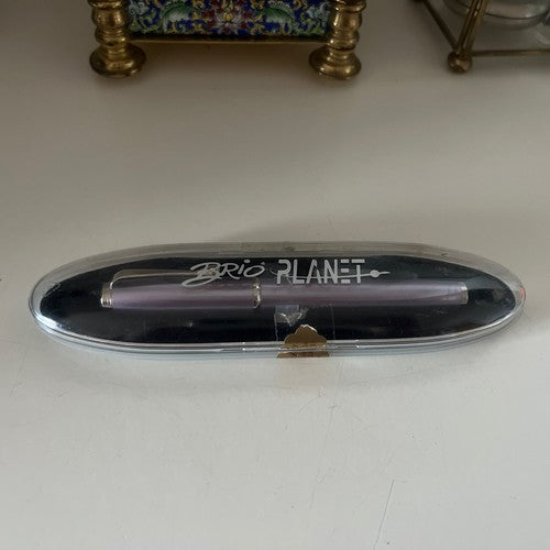🔴 BRIO PLANET penna stilografica con astuccio, scrive perfettamente, vintage