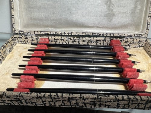 🔴 SHEAFFER penne sfera stilofori neri lotto 6+6 pezzi completi scrivono vintage