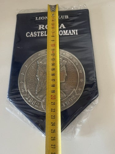 🔴 Wappenmedaille LIONS CLUB ROMA Castelli Romani KUPFER SILBER nummeriert 1991/92 