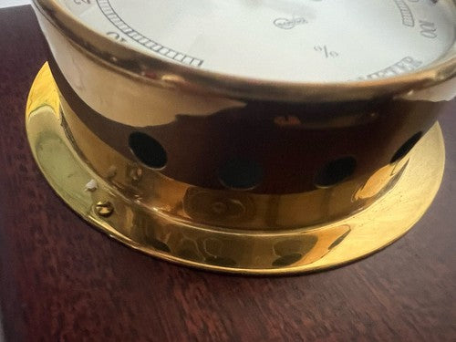 BARIGO Hygromètre de Precision Humidité Mécanicien Avec Hublot Et Stand Bois 