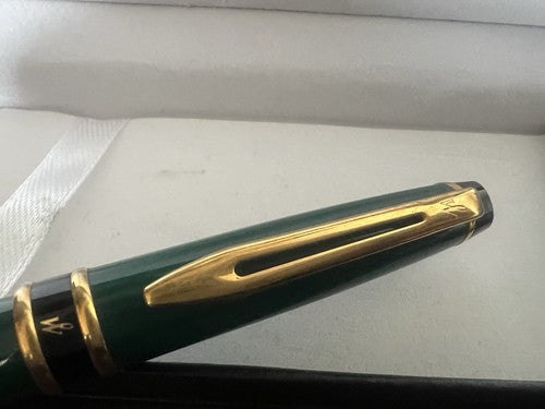 🔴 WATERMAN penna sfera resina verde smeraldo Emisphere francese scrive